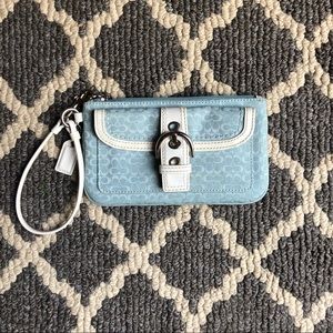 Blue Coach Wristlet